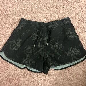 stretchy black rose shorts